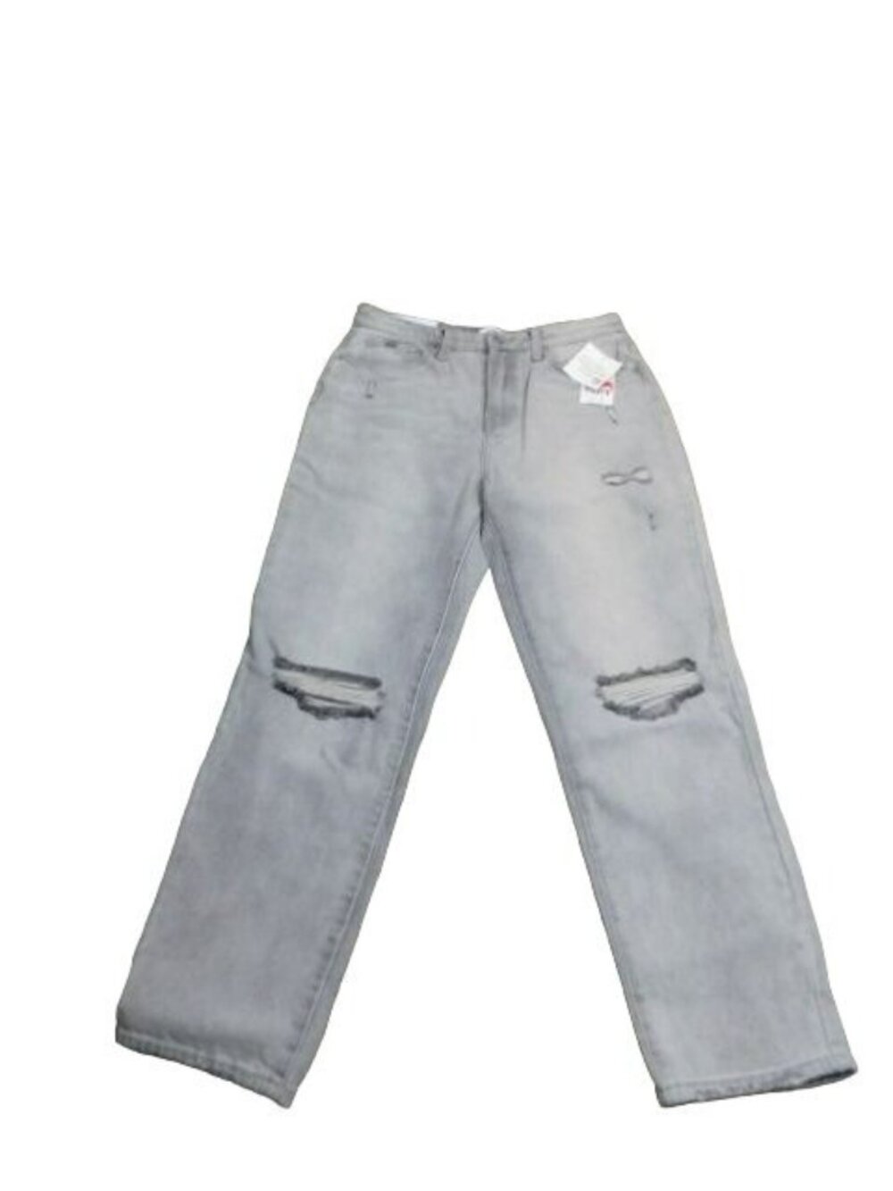 Nordstrom B.P. Size 32 Distressed Denim High Rise Mom Straight Leg Jeans NWT